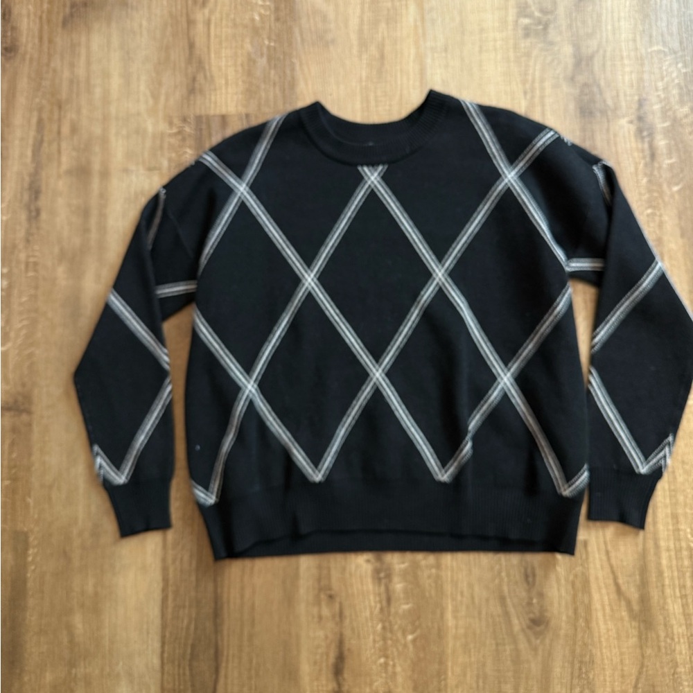 Black Argyle women’s Sweater